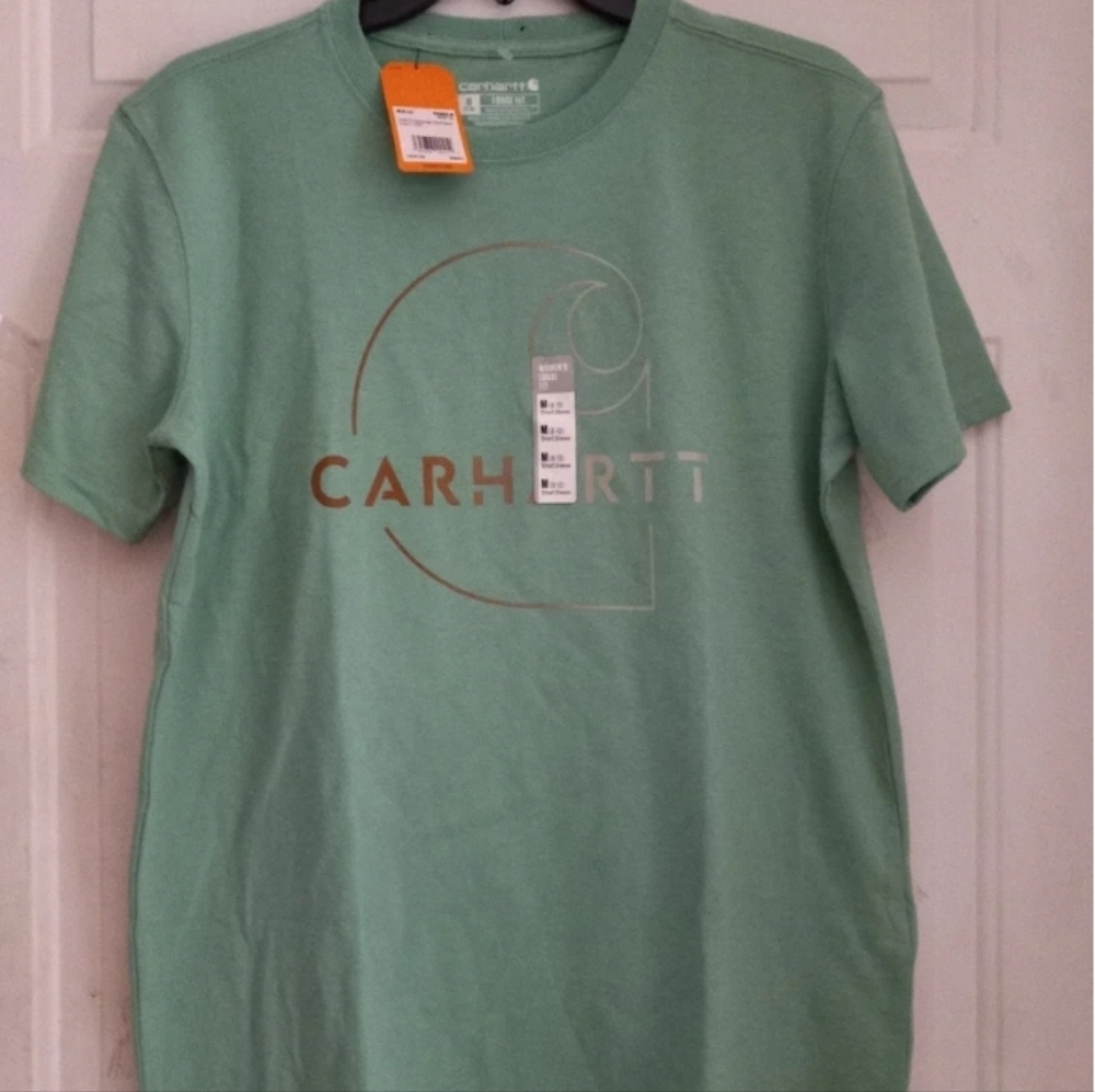 Carhartt Green Boxy Crew Neck T-Shirt sz L